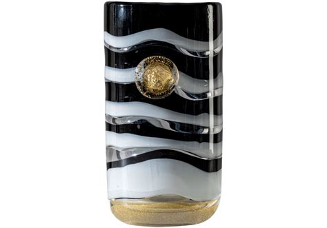 versace vaso edizione limitata in oro|Vaso Versace Venini Gessato Nero .